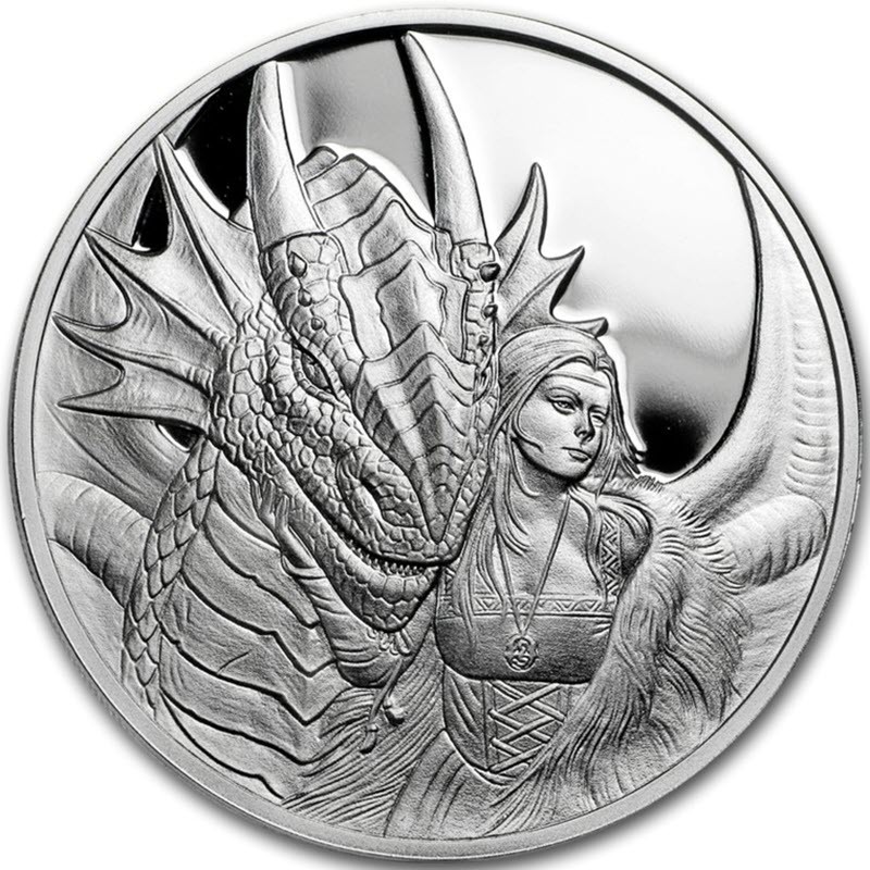 Набор из 5-ти серебряных жетонов США 