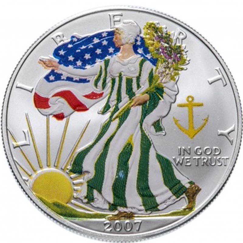 Серебряная монета США 