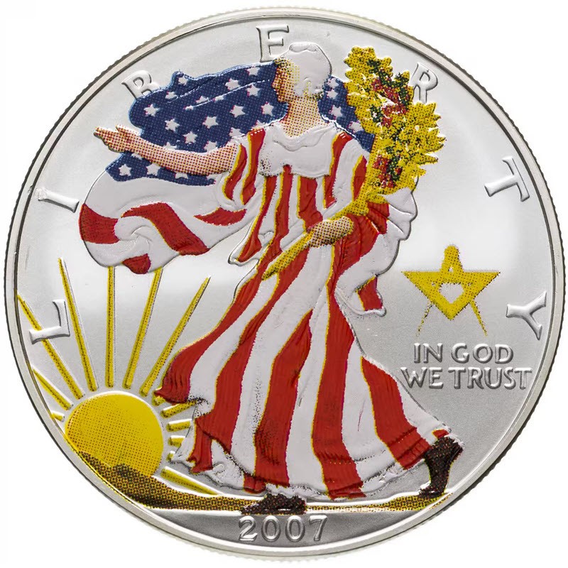 Серебряная монета США 