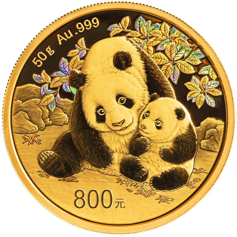 Золотая монета Китая 