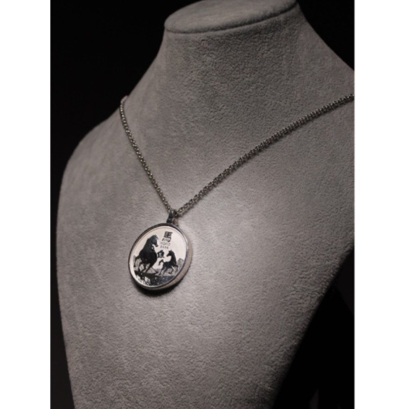 Серебряный кулон с монетой 15.55 грамм, 4.26 г чистого серебра (проба 925)