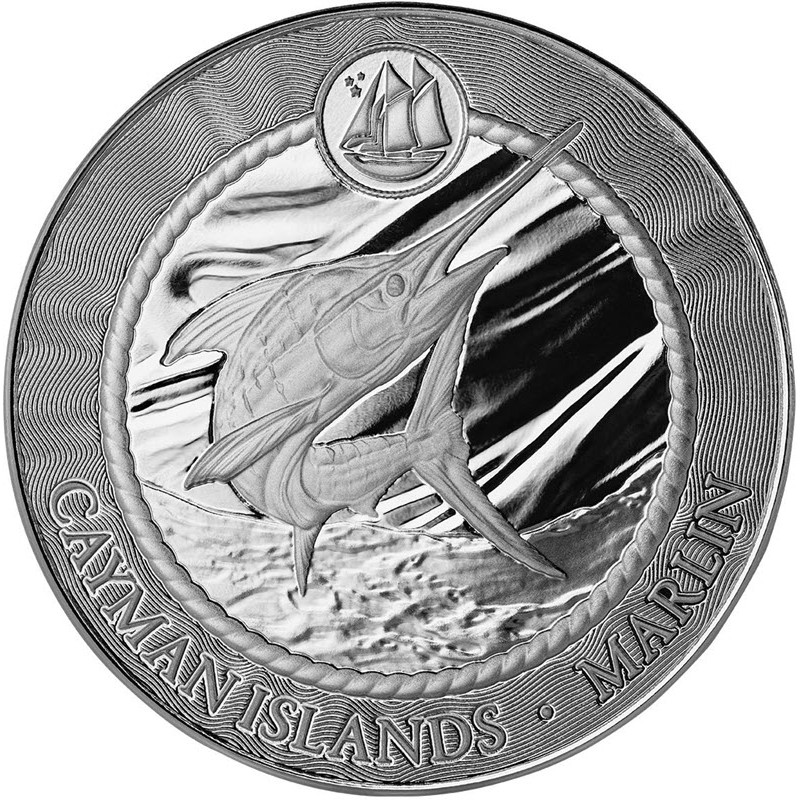 Серебряная монета Каймановых островов 