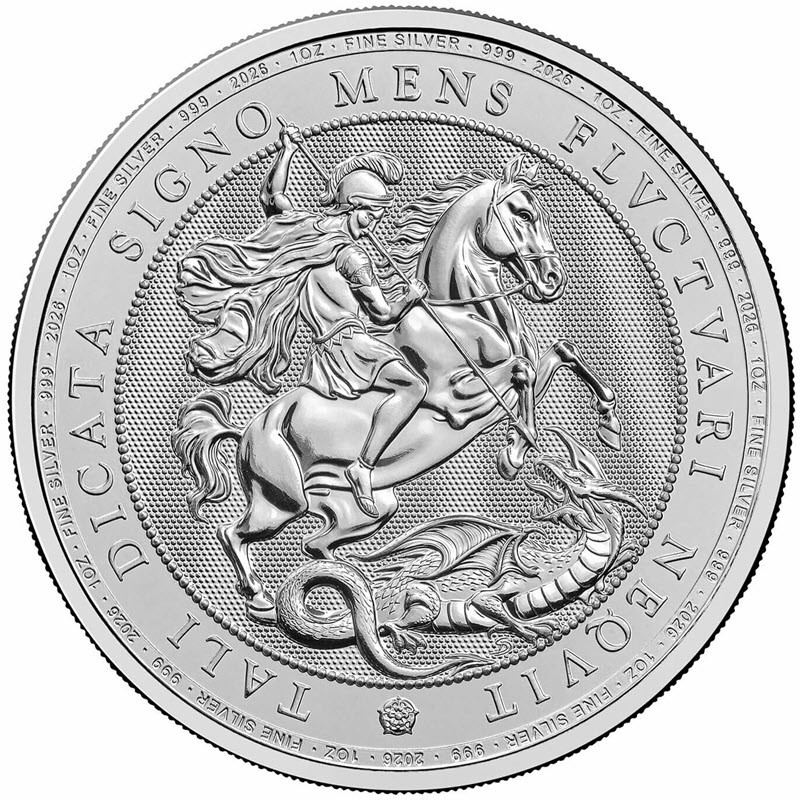 Серебряная монета Великобритании 