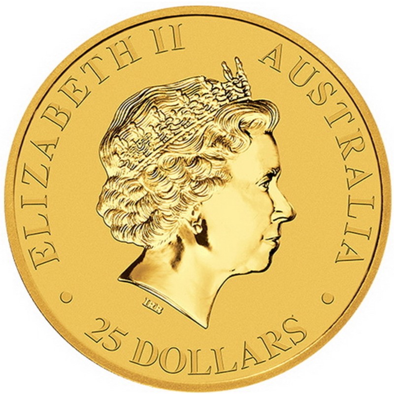 Золотая монета Австралии «Кенгуру» 2017 г.в., 1/4 унции, 7.78 г чистого золота (проба 0.9999)