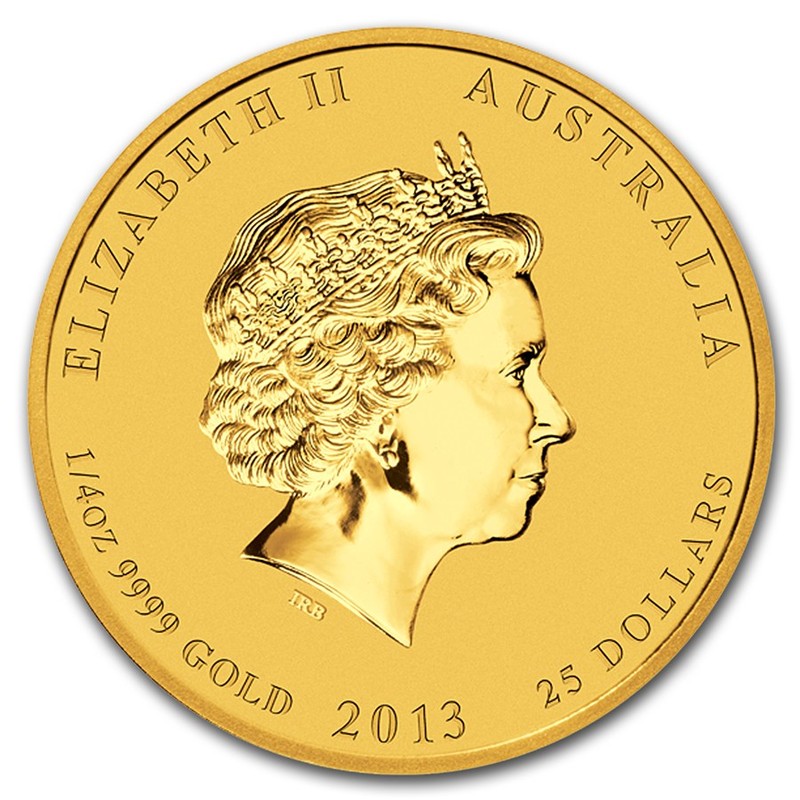 Золотая монета Австралии «Год Змеи» 2013 г.в., 7.78 г чистого золота (проба 0.9999)