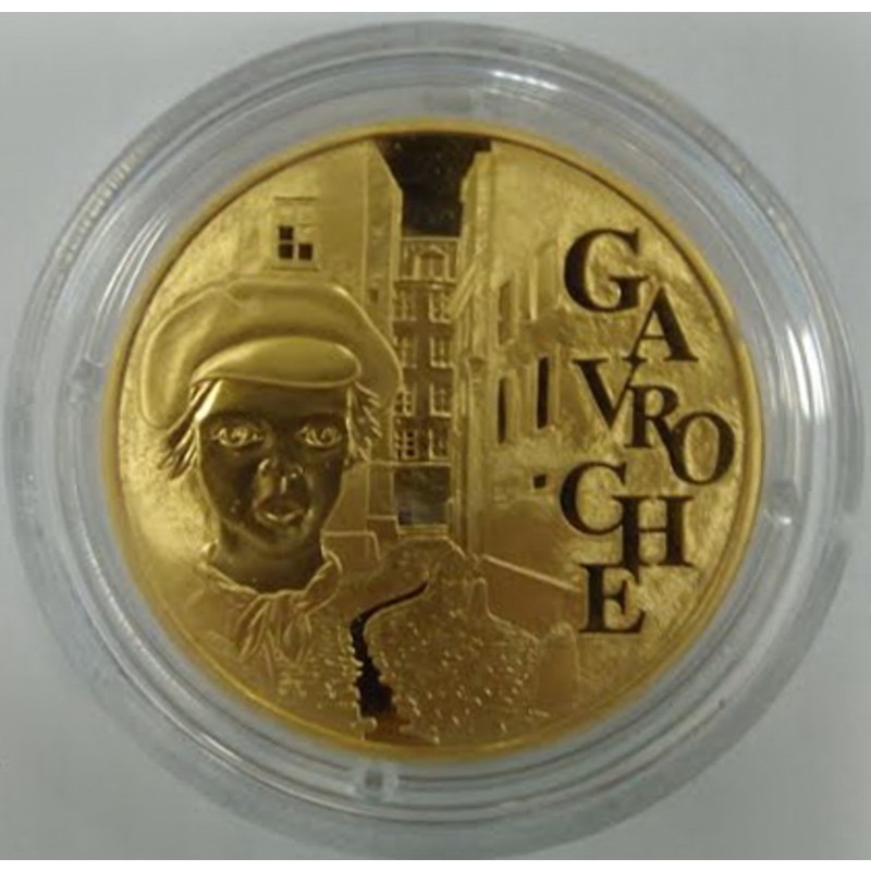 Золотая монета Франции «Гаврош» 2002 г.в., 15.64 г чистого золота (проба 0.920)