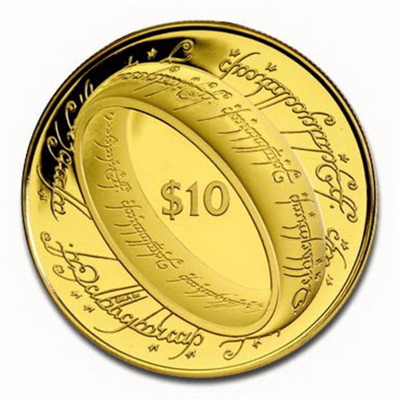 Золотая монета Новой Зеландии «Властелин колец» 2003 г.в.