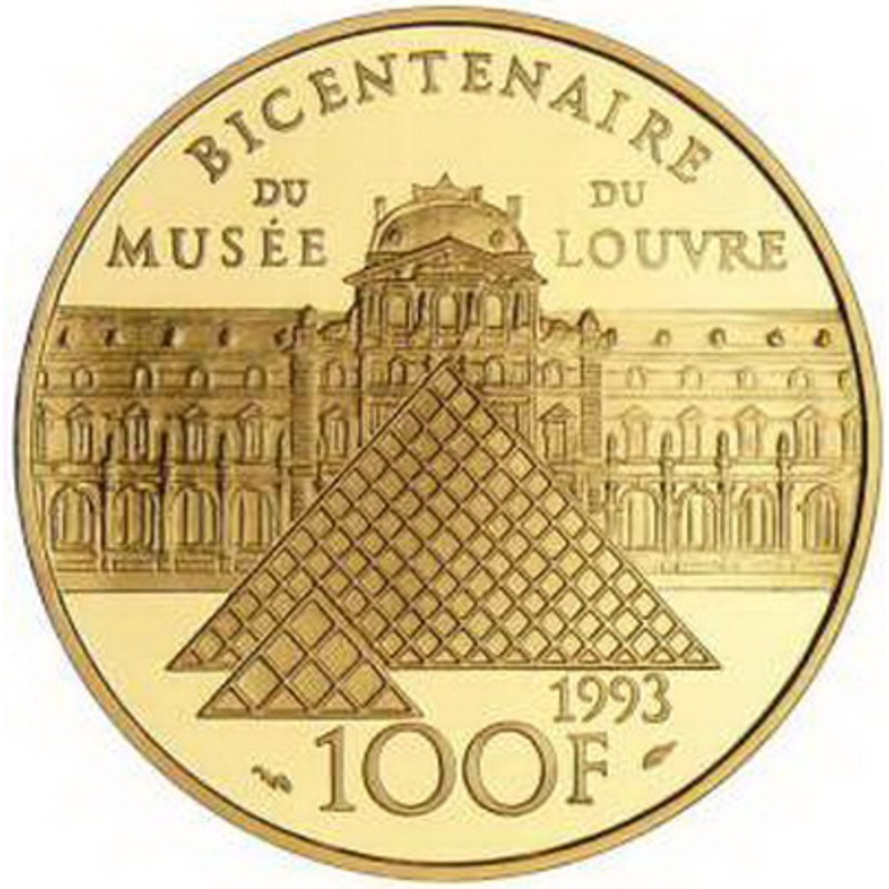 Золотая монета Франции «Ника Самофракийская» 1993 г.в., 15.64 г чистого золота (проба 0.920)