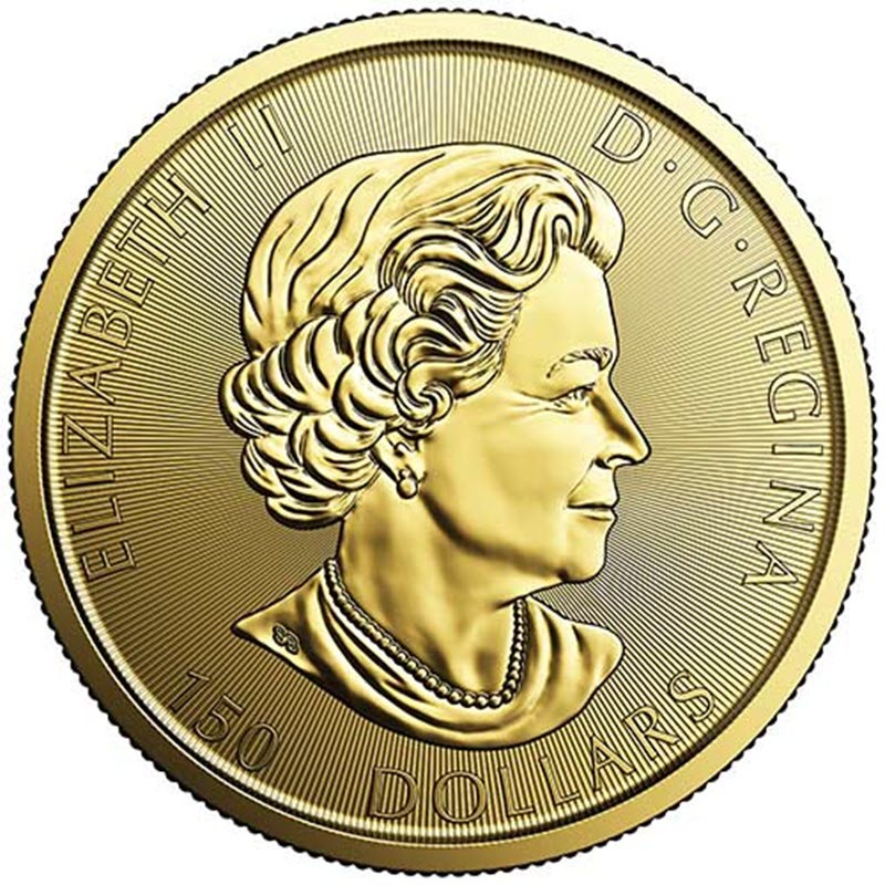 Золотая монета 150 лет Канаде - Вояжеры 2017 г.в., 31.1 г чистого золота (проба 0.9999)