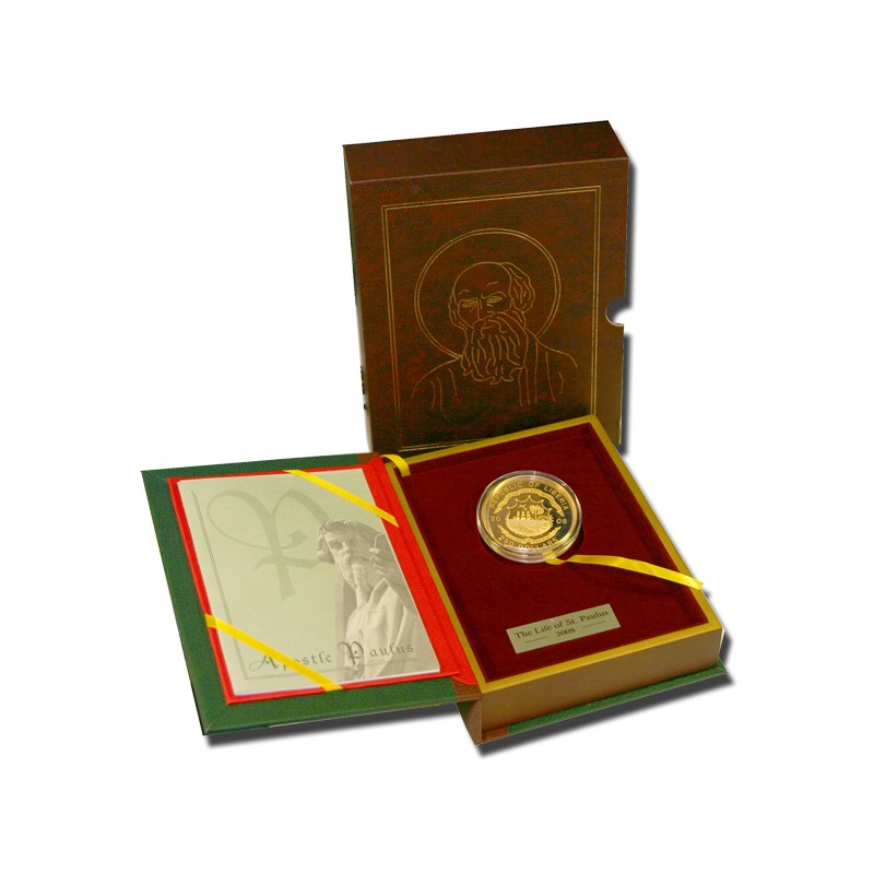 Золотая монета Либерии «Апостол Павел» 2009 г.в., 155.5 г чистого золота (проба 0.999)