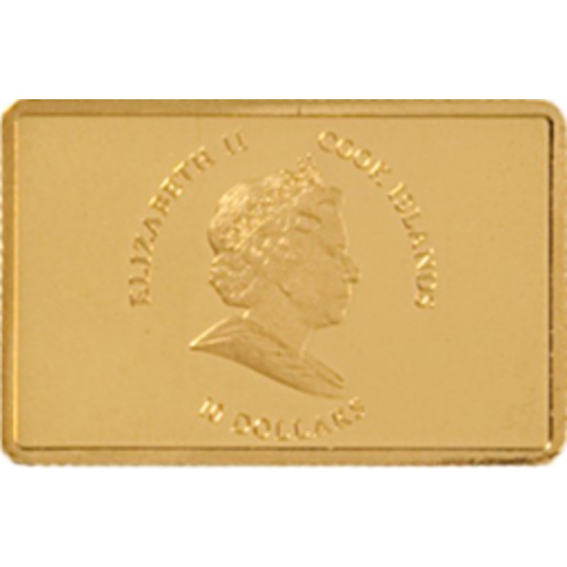 Золотая монета Островов Кука "Год кролика" 2011 г.в., 5 гр чистого золота (проба 0,9999)