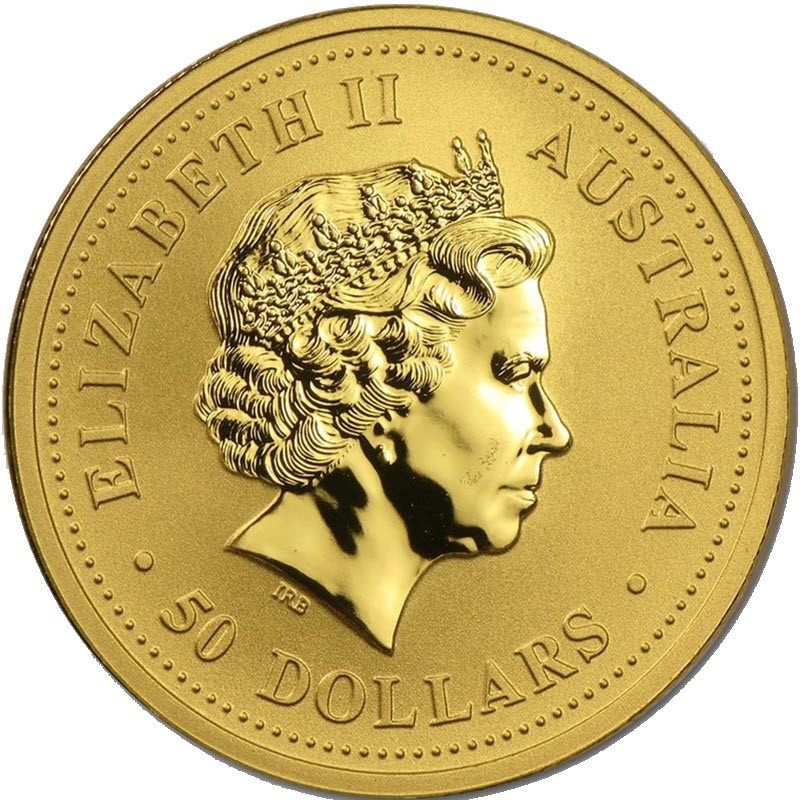 Золотая монета Австралии «Год Обезьяны» 2004 г.в., 15.55 г чистого золота (проба 0.9999)