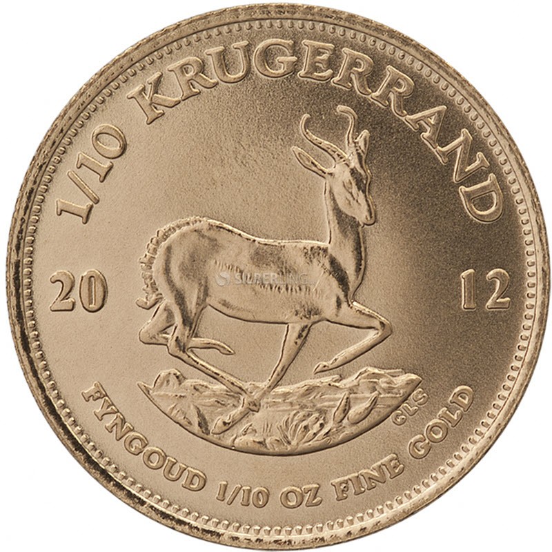 Золотая монета ЮАР «Крюгерранд» 3.11 г чистого золота (проба 0.917)