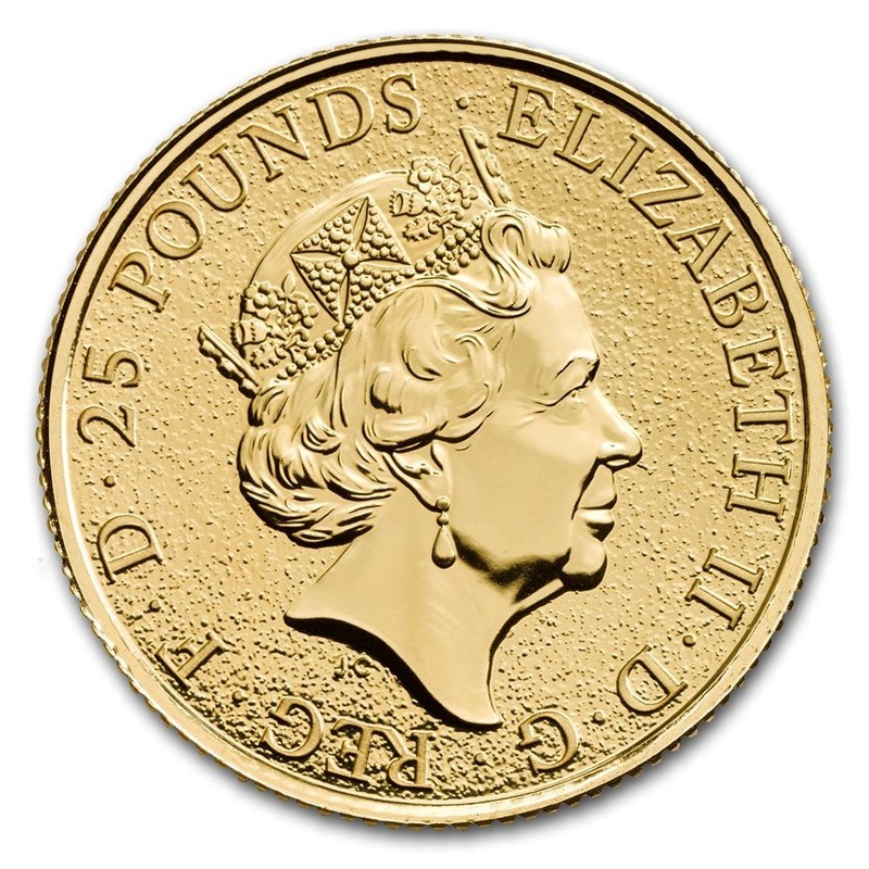 Золотая инвестиционная монета Великобритании - Лев Англии, 2016 г.в., 7.78 г чистого золота (проба 0,9999)