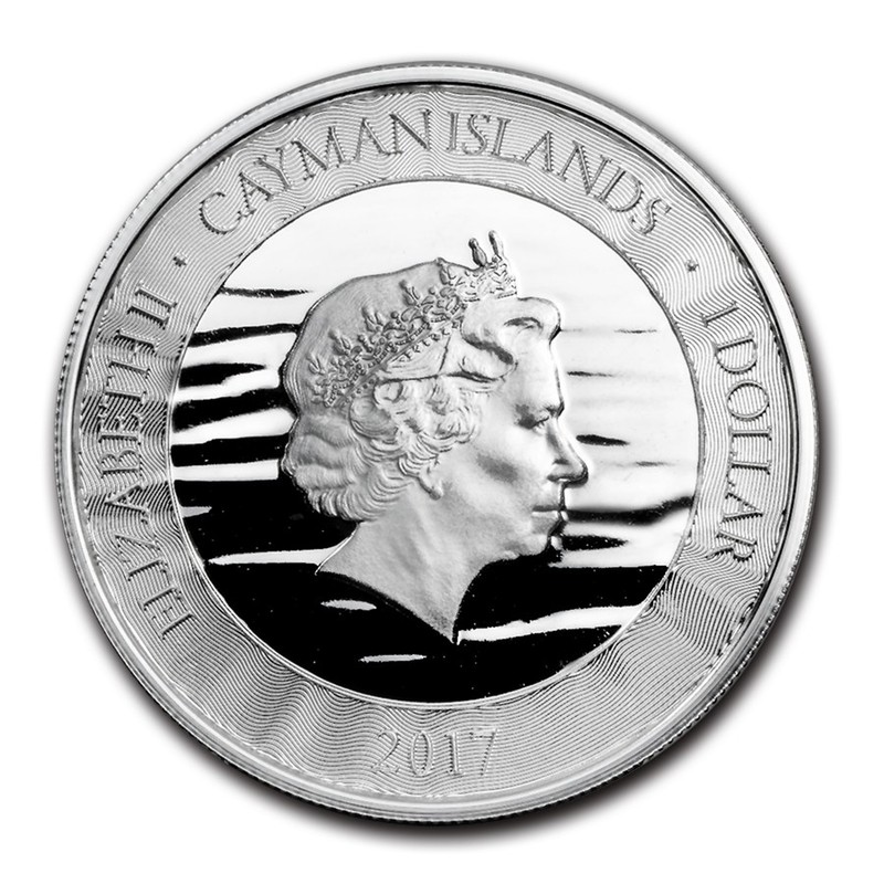 Серебряная монета Каймановых островов «Марлин» , 31.1 г чистого серебра (проба 0.999)
