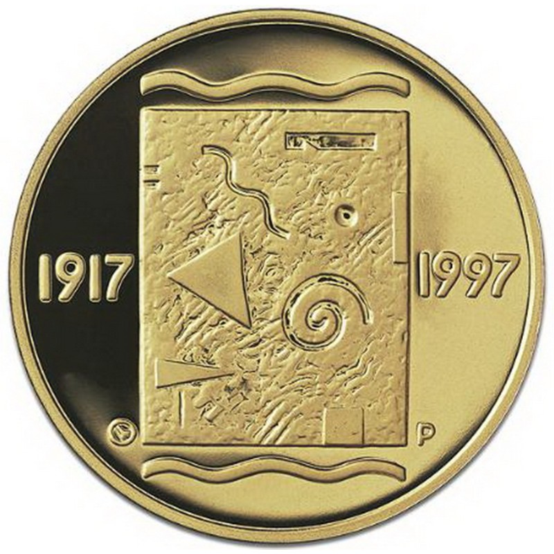 Золотая монета Финляндии «Суоми. 80-летие независимости» 1997 г.в., 7.78 г чистого золота (проба 0.900)