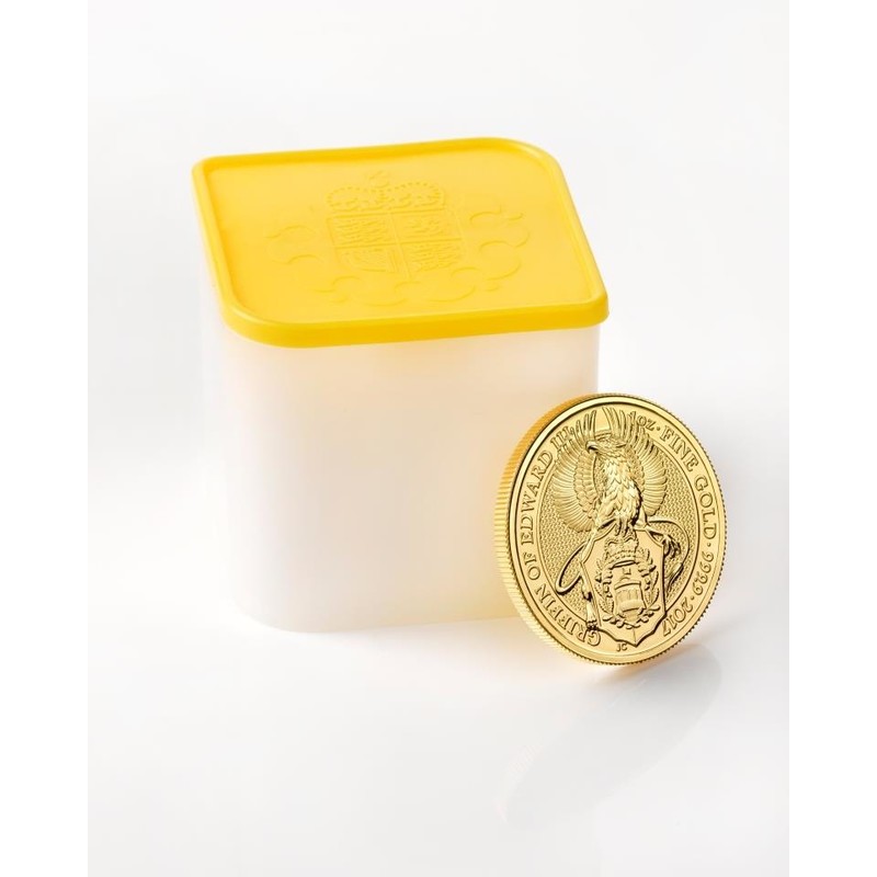 Золотая инвестиционная монета Великобритании - Грифон, 2017 г.в., 31.1 г чистого золота (проба 0,9999)