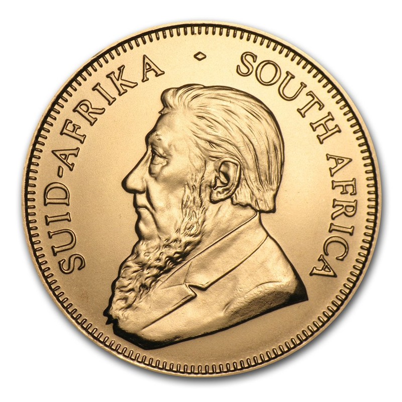 Золотая инвестиционная монета ЮАР - южноафриканский Крюгерранд, 7,78 гр чистого золота (Проба 0,9167)
