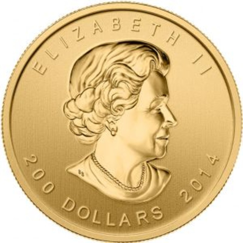 Канадская инвестиционная золотая монета Воющий Волк, 1 тройская унция (31,1 г) чистого золота (проба 0,99999)