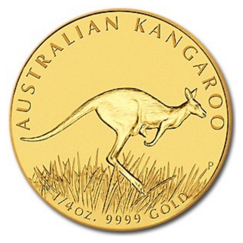 Золотая инвестиционная монета Австралии - Кенгуру 2008 г.в. 1/4 унции (7,78 г) чистого золота (проба 0,9999)