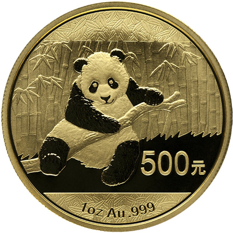 Золотая инвестиционная монета Китая - Панда 2014 г.в., 31,1 гр чистого золота (проба 0,999)