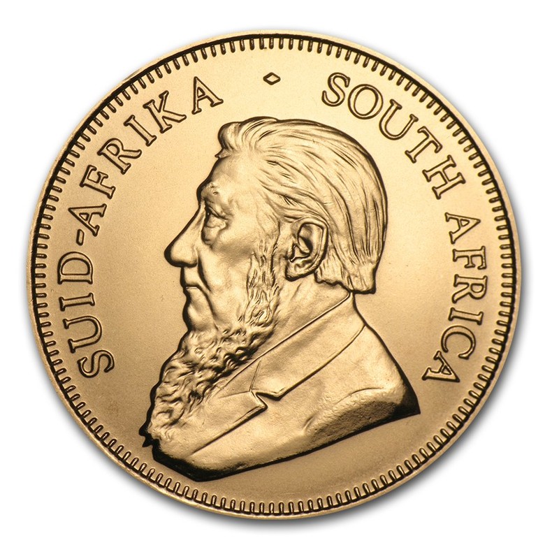 Золотая инвестиционная монета ЮАР - южноафриканский Крюгерранд 1/2 унции- 15,55 гр чистого золота, (проба 0,9167)
