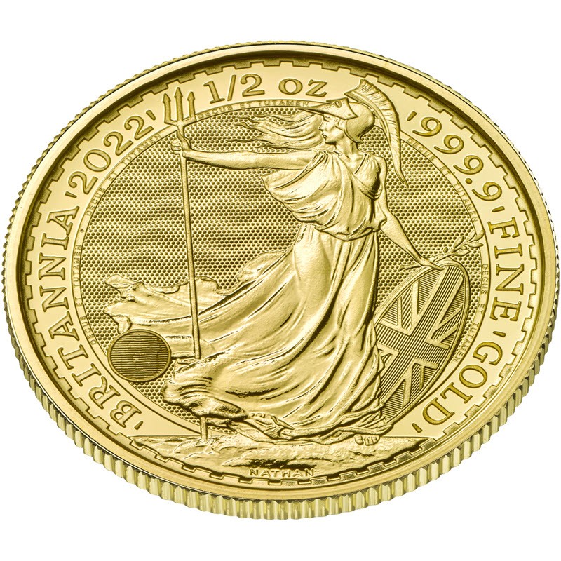 Золотая монета Великобритании "Британия" 15.55 г чистого золота (Проба 0,9999)