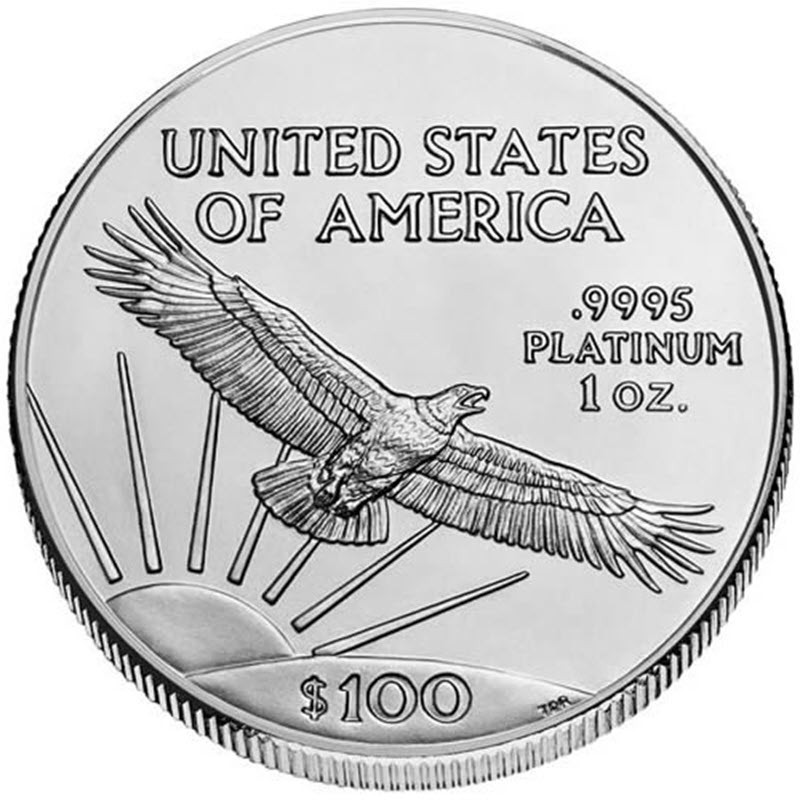 Платиновая монета США «Статуя Свободы», 31.1 г чистой платины (проба 0.9995)