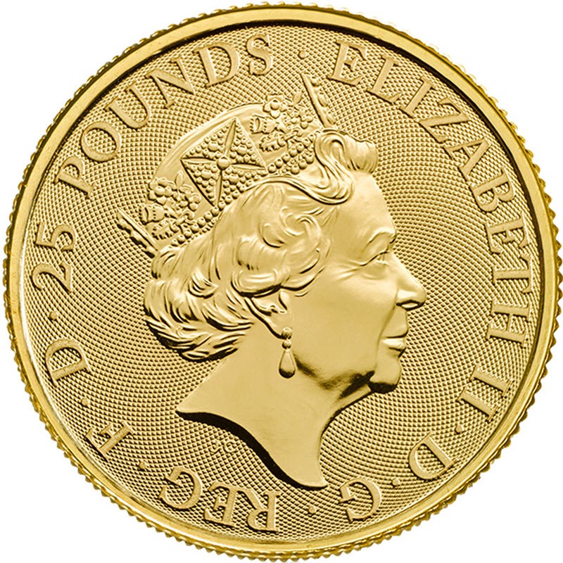 Золотая монета Великобритании «Единорог» 2018 г.в., 7.78 г чистого золота (проба 0.9999)