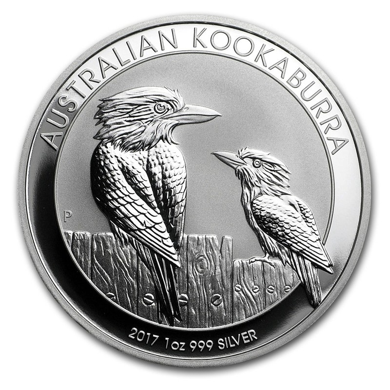 Серебряная монета Австралии  "Кукабарра" 2017 г.в., 31.1 г чистого серебра (проба 0,999)