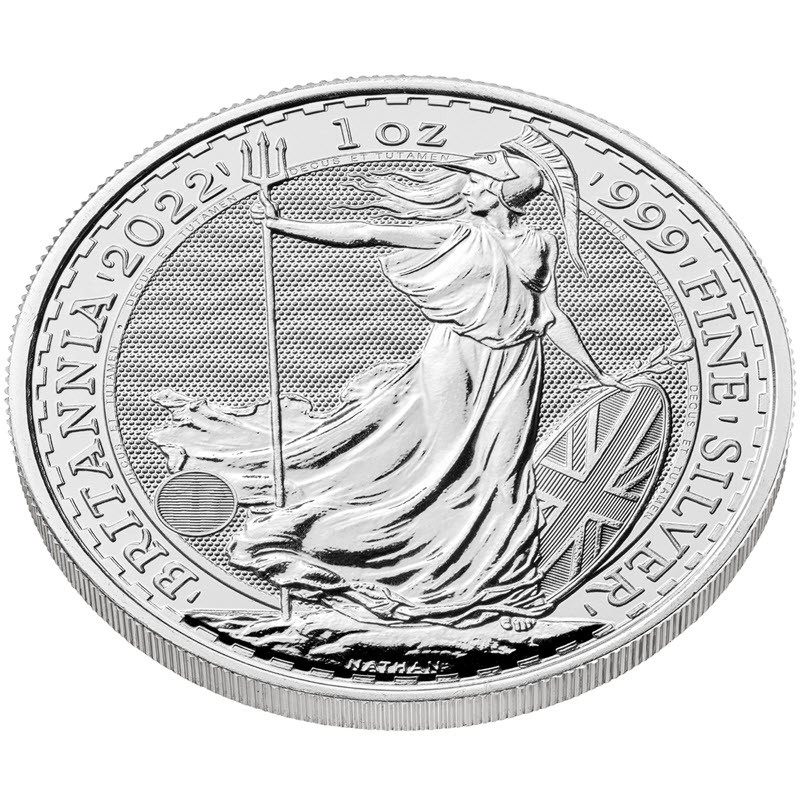 Серебряная инвестиционная монета Британия,  31.1 г чистого серебра (Проба 0,999)