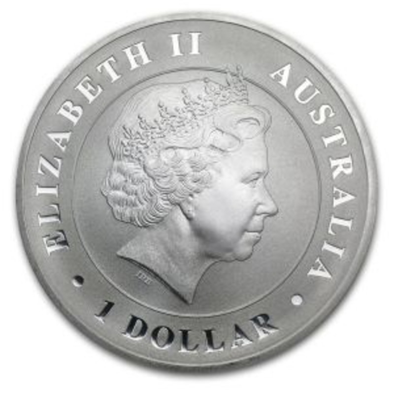 Серебряная инвестиционная монета Австралии "Морской крокодил" 2014 г.в., 31,1 г чистого серебра (Проба 0,999)