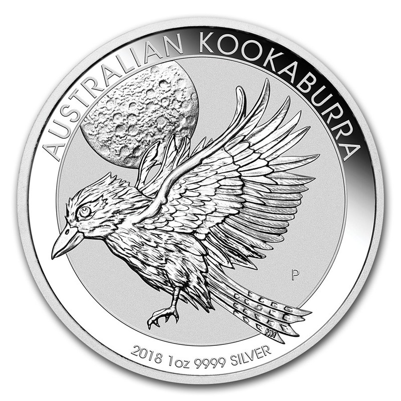 Серебряная инвестиционная монета Австралии - Кукабарра, 2018 г.в., 1 унция (31,1 г) чистого серебра (проба 0,999)