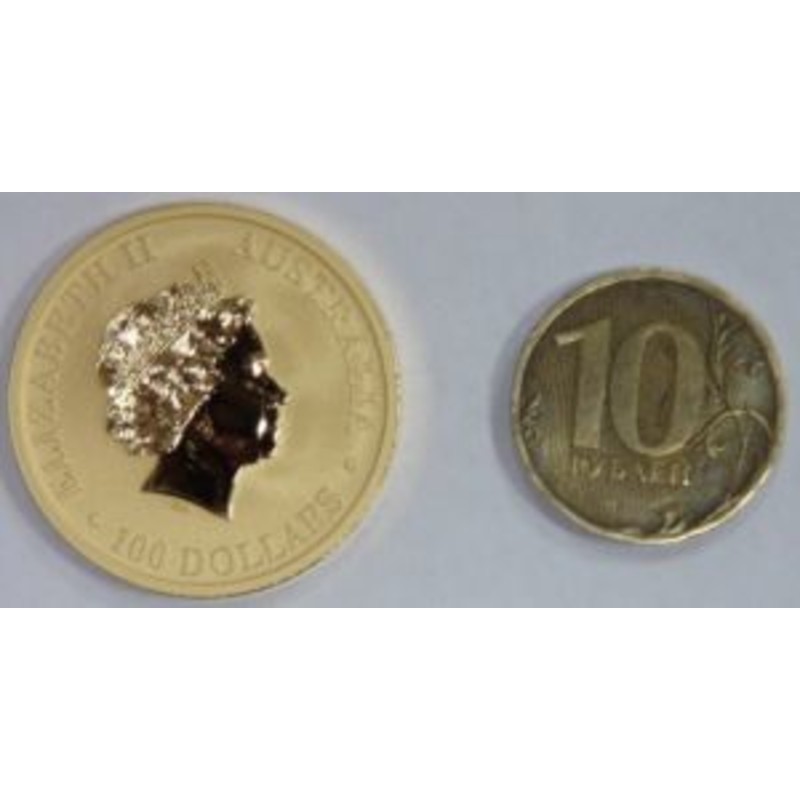 Золотая инвестиционная монета Австралии - Кенгуру 2013 г.в., 31.1 г чистого золота (проба 0,9999)