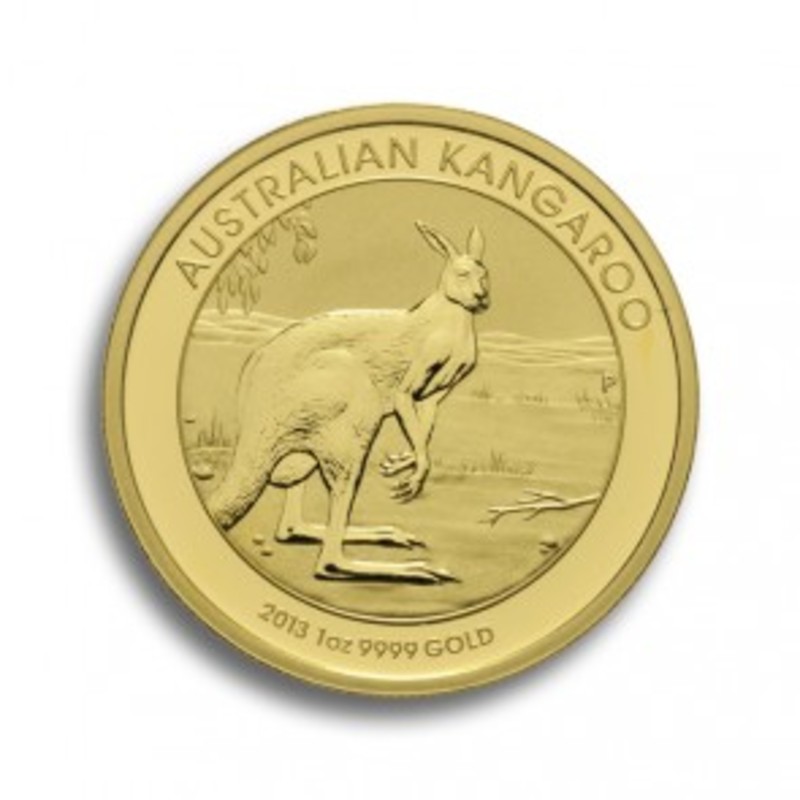 Золотая инвестиционная монета Австралии - Кенгуру 2013 г.в., 31,1 г чистого золота (проба 0,9999)