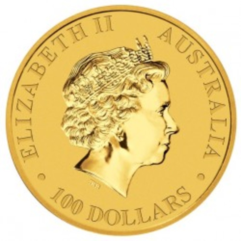 Золотая инвестиционная монета Австралии - Кенгуру 2009 г.в. 31,1 г чистого золота (проба 0,9999)