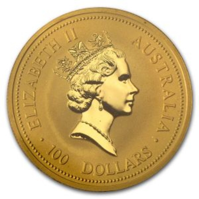 Золотая инвестиционная монета Австралии "Кенгуру" 1998 г.в., 31,1 г чистого золота (проба 0,9999)