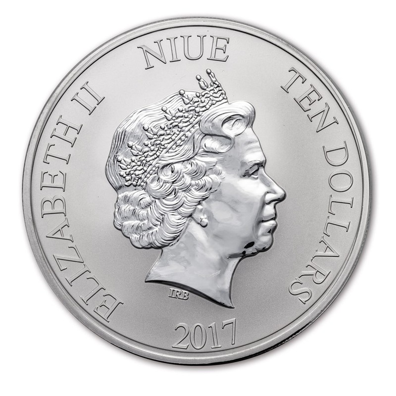 Серебряная монета Ниуэ "Черепаха", 155.5 г чистого серебра (Проба 0,999)