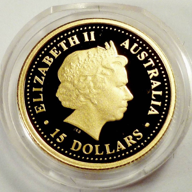 Золотая монета Австралии «Открой Австралию. Ехидна» 2007 г.в., 3.11 г чистого золота (проба 0.9999)