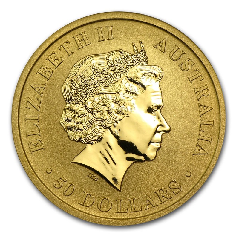 Золотая инвестиционная монета Австралии - Кенгуру 2013 г.в. 1/2 унции чистого золота (проба 0,9999)