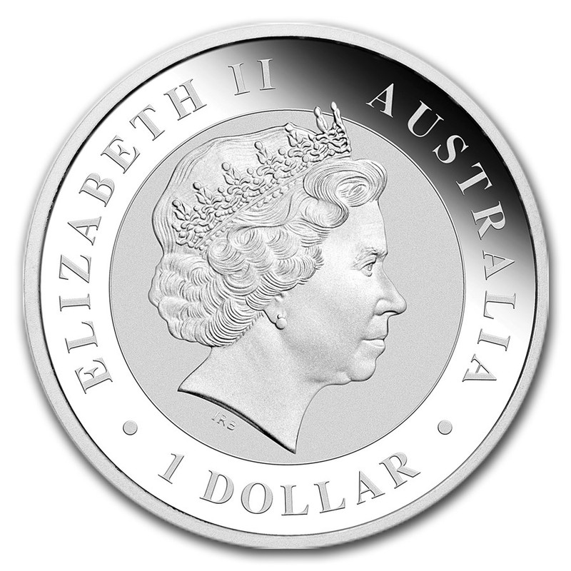 Серебряная монета Австралии Страус Эму, 2018 г.в., 31,1 г чистого серебра (Проба 0,9999)