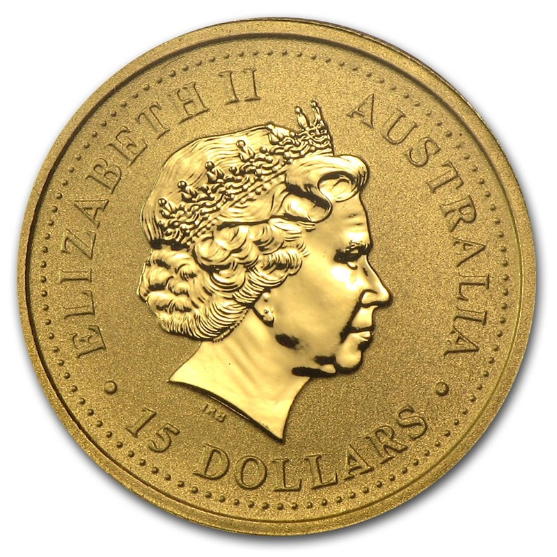 Золотая монета Австралии «Год Кролика» 1999 г.в., 3.11 г чистого золота (проба 0.9999)