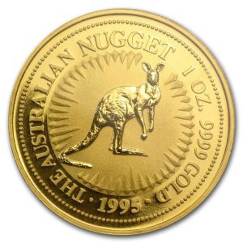 Золотая инвестиционная монета Австралии "Кенгуру" 31,1 г чистого золота (проба 0,9999)