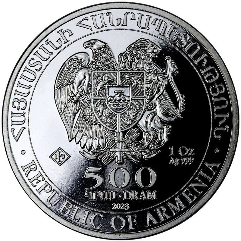 Серебряная инвестиционная монета Ноев Ковчег (2011-2023 гг) 1 унция (31,1 г), проба 999