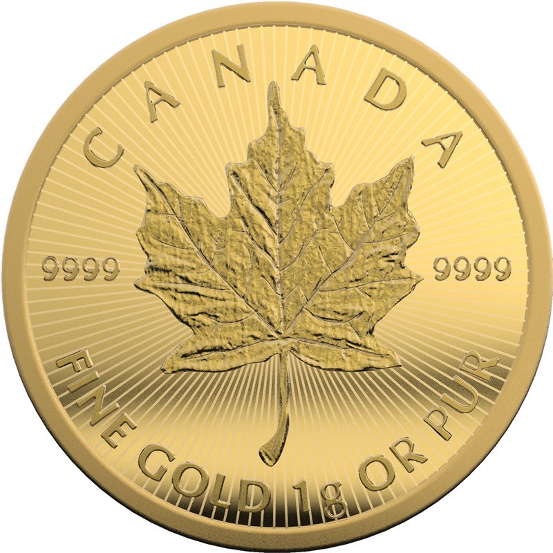 Maplegram 25 - 25 шт. 1-граммовых золотых инвестиционных монет Кленовый лист, проба 0,9999