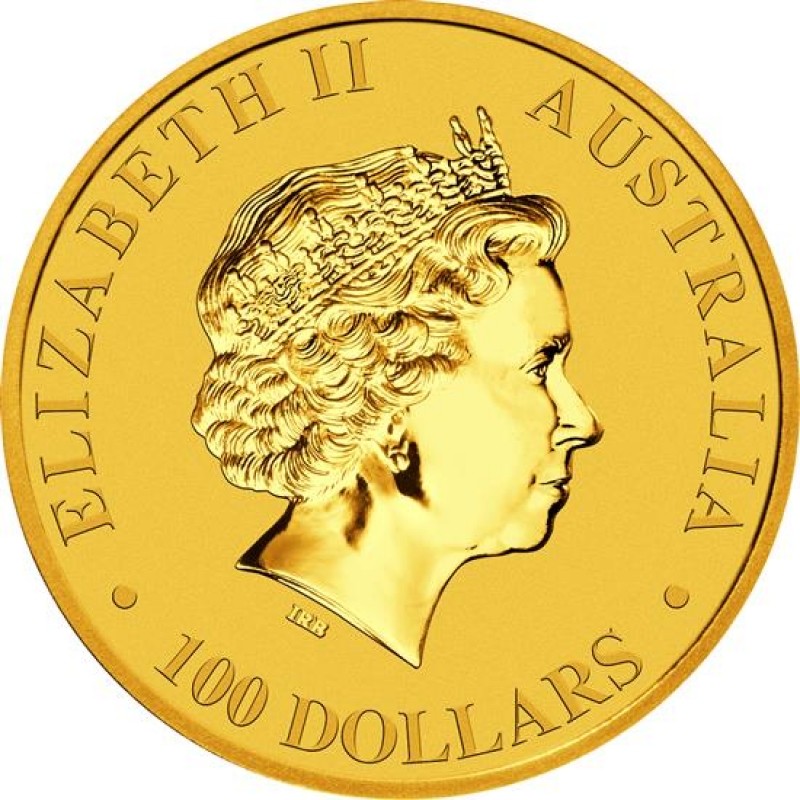 Золотая монета Австралии «Страус Эму» 2018 г.в., 31.1 г чистого золота (проба 0.9999)