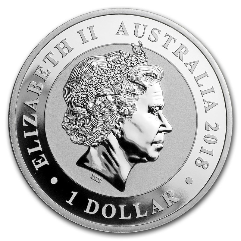 Серебряная монета Австралии «Лебедь» 2018 г.в., 31.1 г чистого серебра (проба 0.9999)