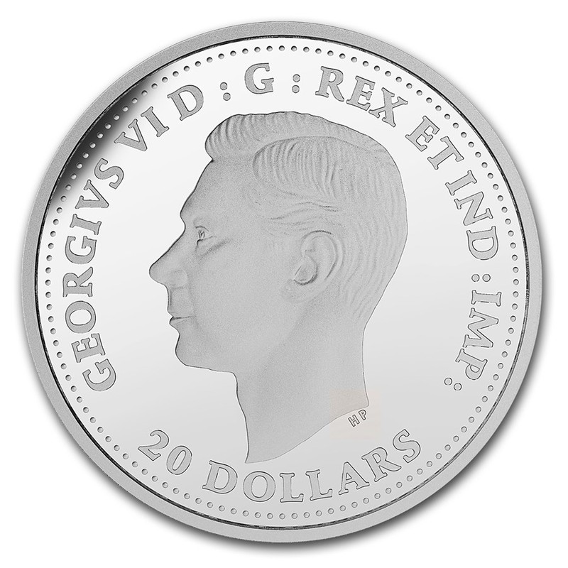 Серебряная монета Канады "Самолет Хоукер Харрикейн" 2017 г.в., 31,1 г чистого серебра (Проба 0,9999)