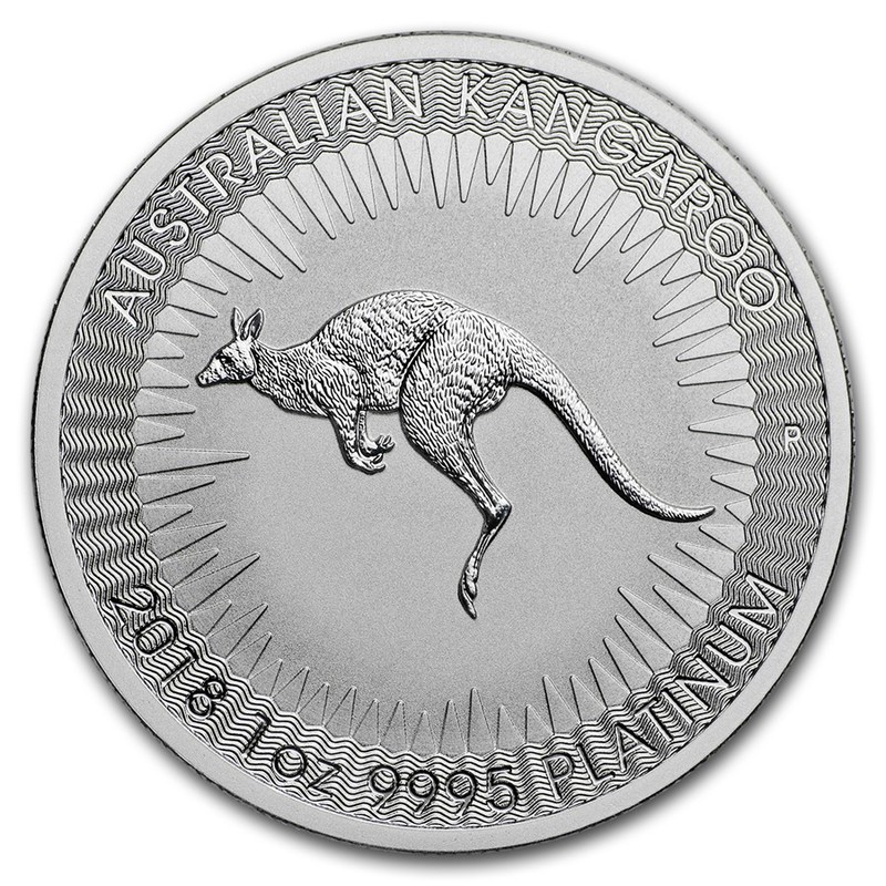 Платиновая монета Австралии "Кенгуру", 31.1 г чистой платины (Проба 0,9995)