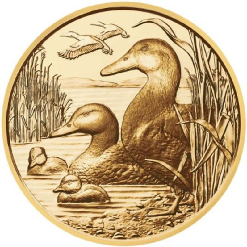 Золотая монета Австрии «Кряква» 2018 г.в., 16 г чистого золота (проба 0.986)